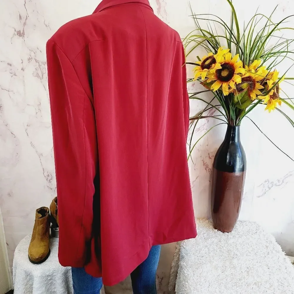 NWT ASOS Curve size 24 Bordeaux blazer - Picture 5 of 8